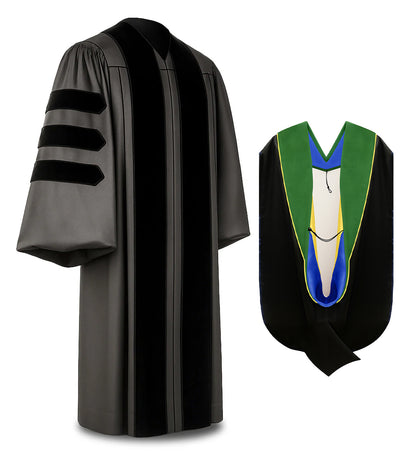 Deluxe Doctoral Academic Gown & Hood Package