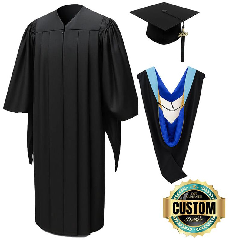 Deluxe Masters Academic Cap, Gown & Hood