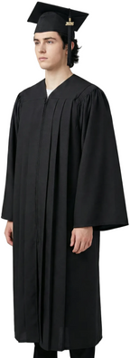 Deluxe Black High School Cap & Gown