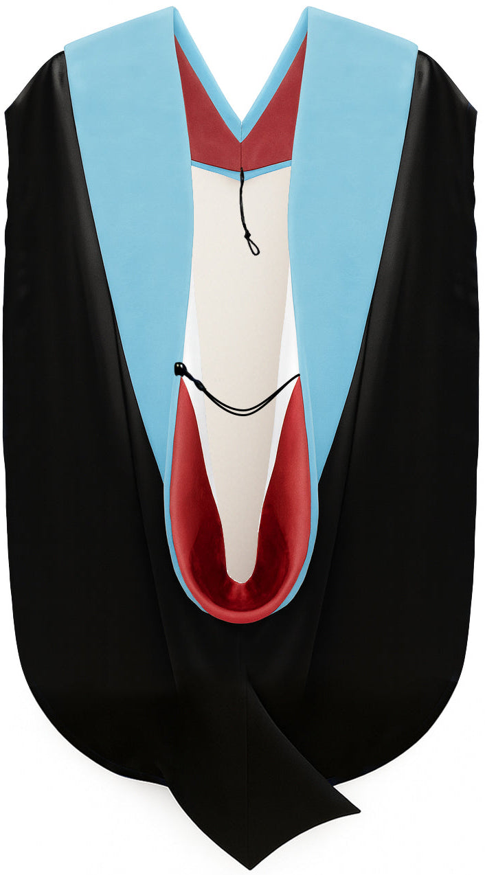 Doctor of Education Hood - Red & White