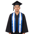 **El Salvador flag graduation stole with Salvadoran flag sash design**
