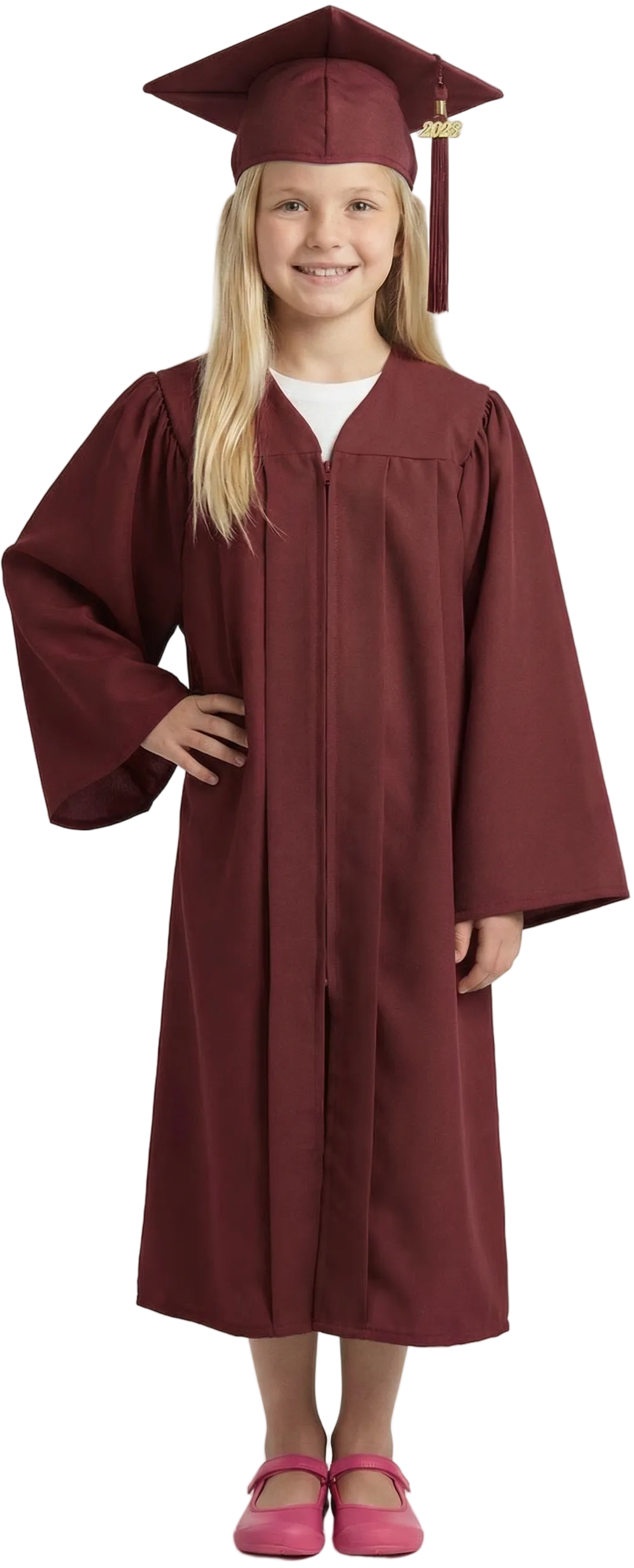 Matte Burgundy Elementary Cap & Gown