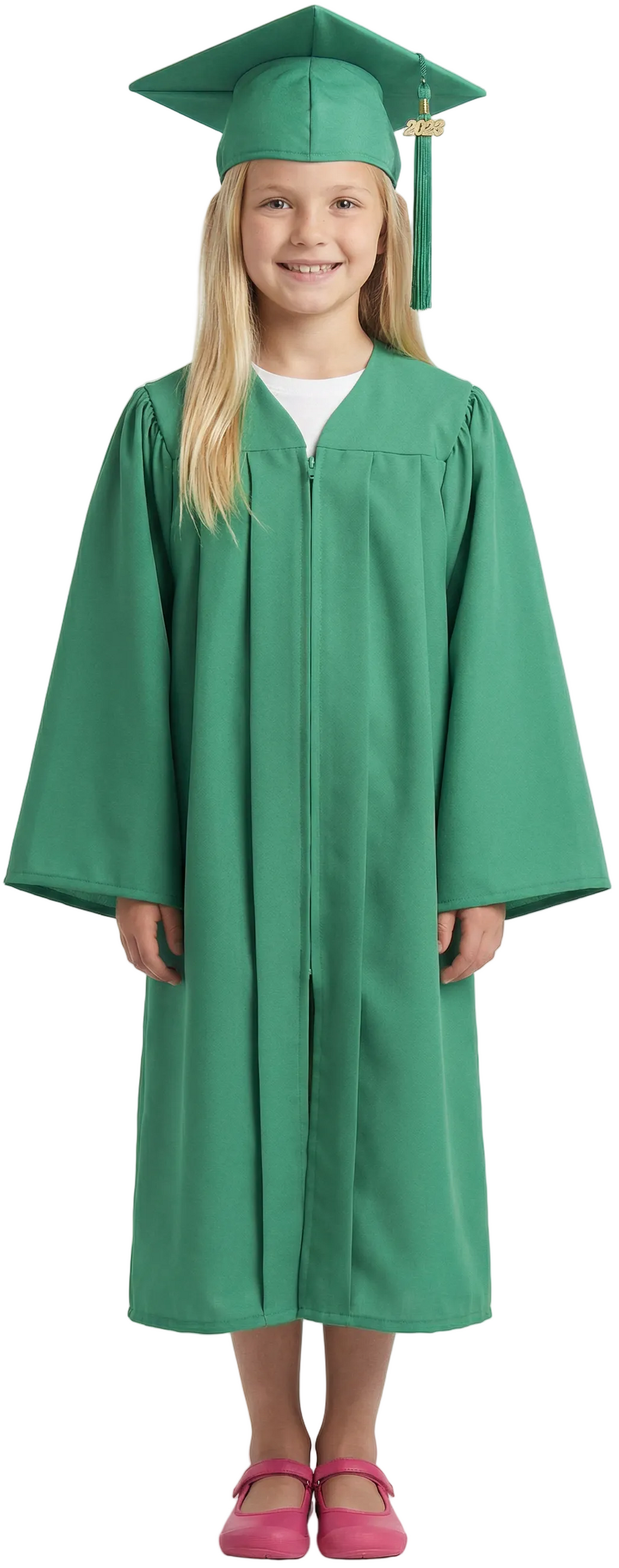 Matte Emerald Green Elementary Cap & Gown