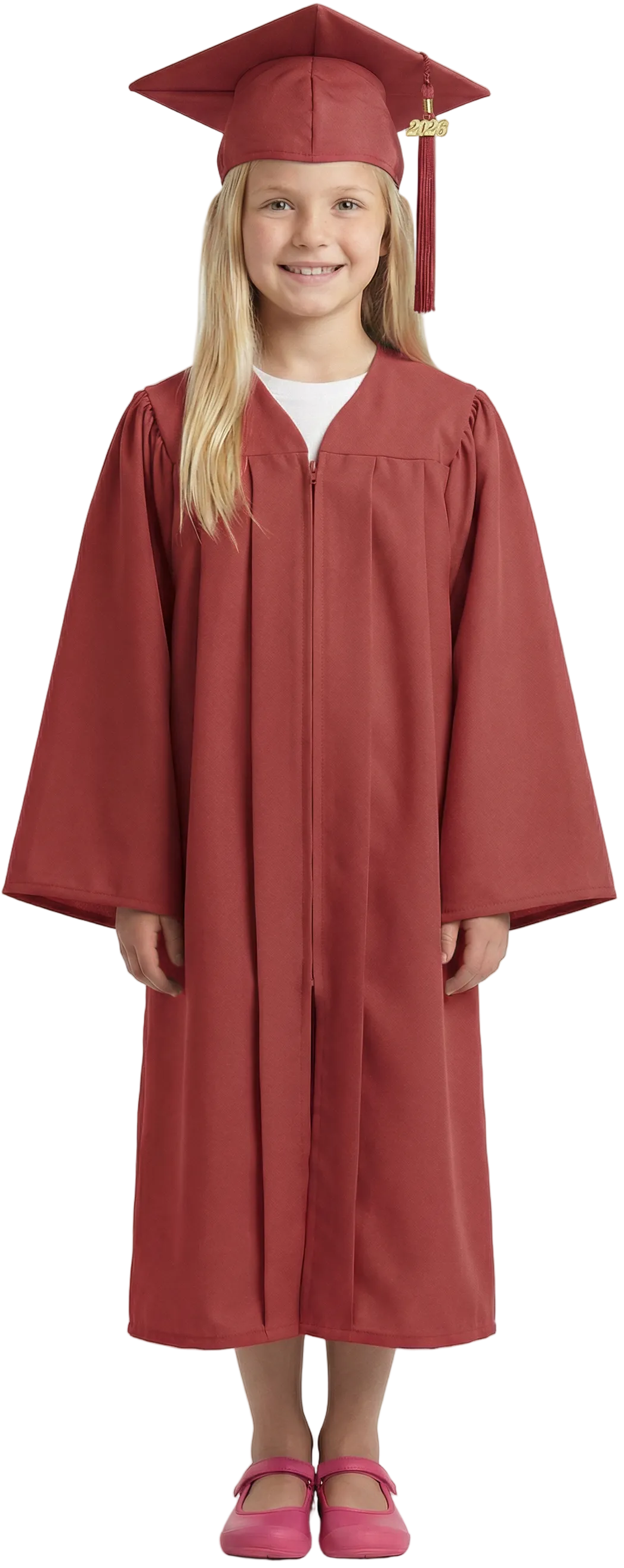 Matte Red Elementary Cap & Gown