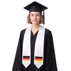 **Germany flag graduation stole with German flag patch sash design**