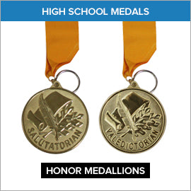 High School Graduation Medals - Val & Sal Medals