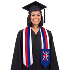 **Hawaii flag graduation stole with Hawaiian flag sash design**