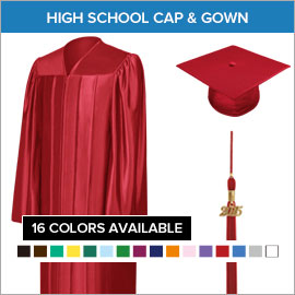 High School Graduation Caps and Gowns