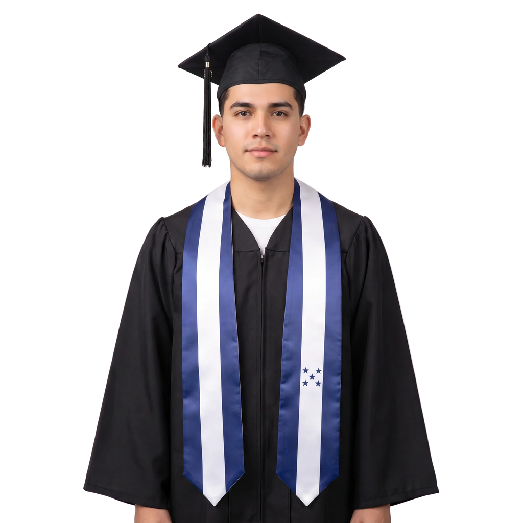 **Honduras flag graduation stole with Honduran flag sash design**
