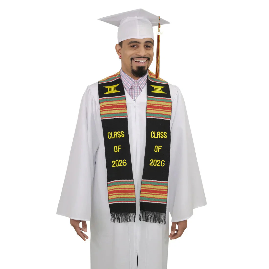Class of 2025/2026 Graduation Kente Stole, Handwoven Kente Sash Cloth