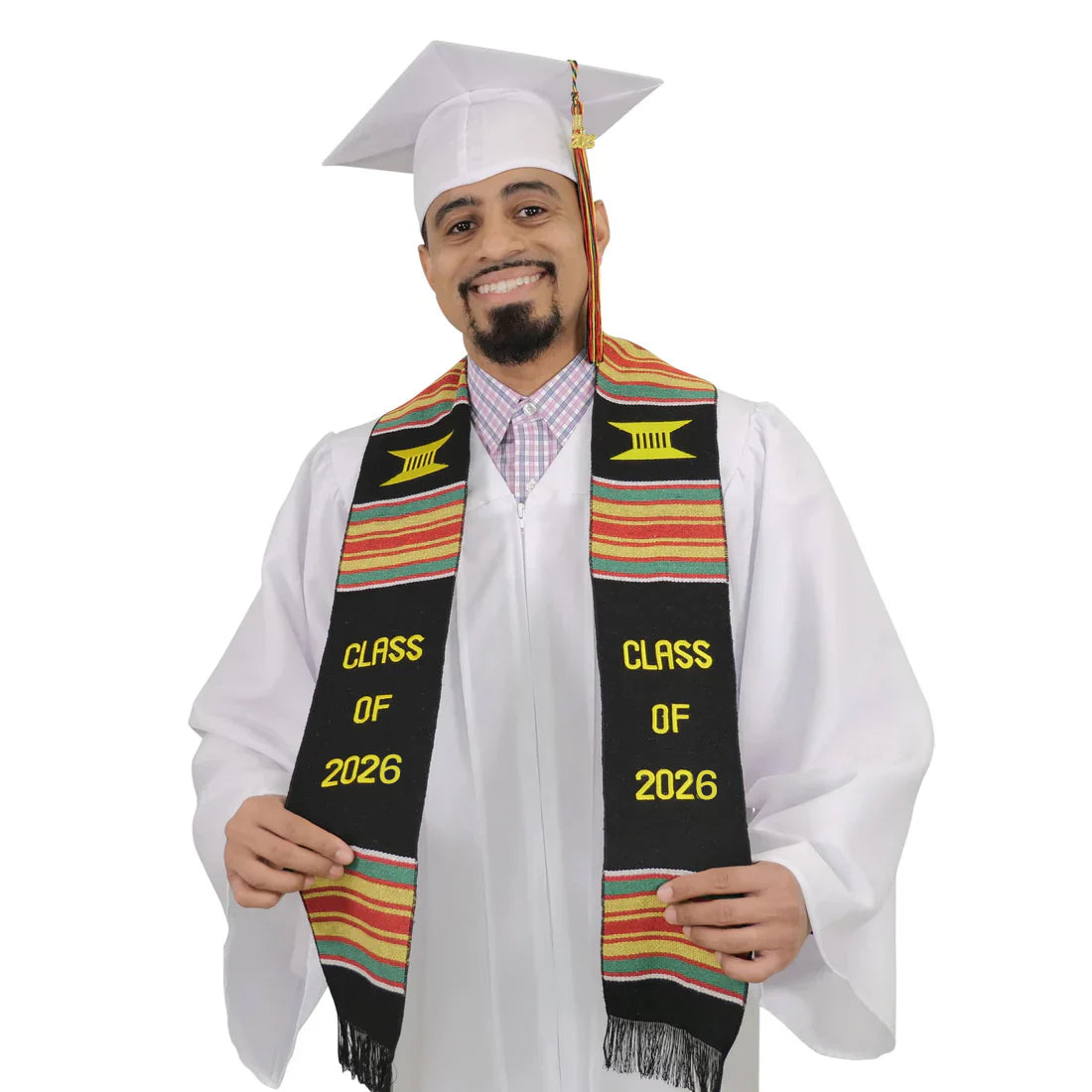 Class of 2025/2026 Graduation Kente Stole, Handwoven Kente Sash Cloth