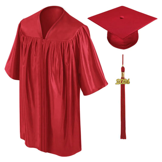 Shiny Red Kindergarten/Preschool Cap & Gown