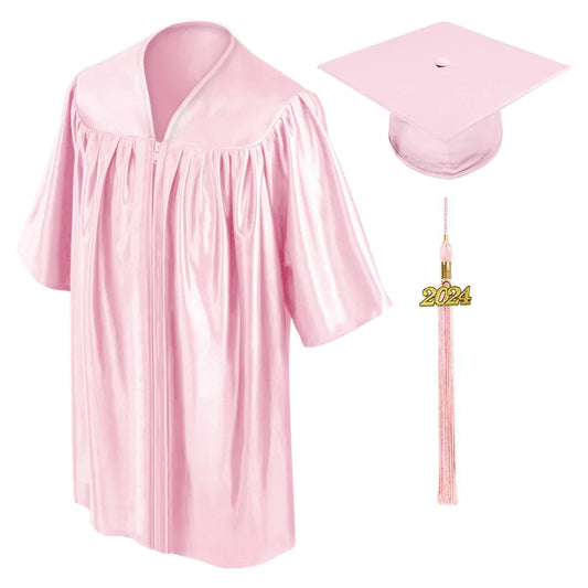 Shiny Pink Kindergarten/Preschool Cap & Gown