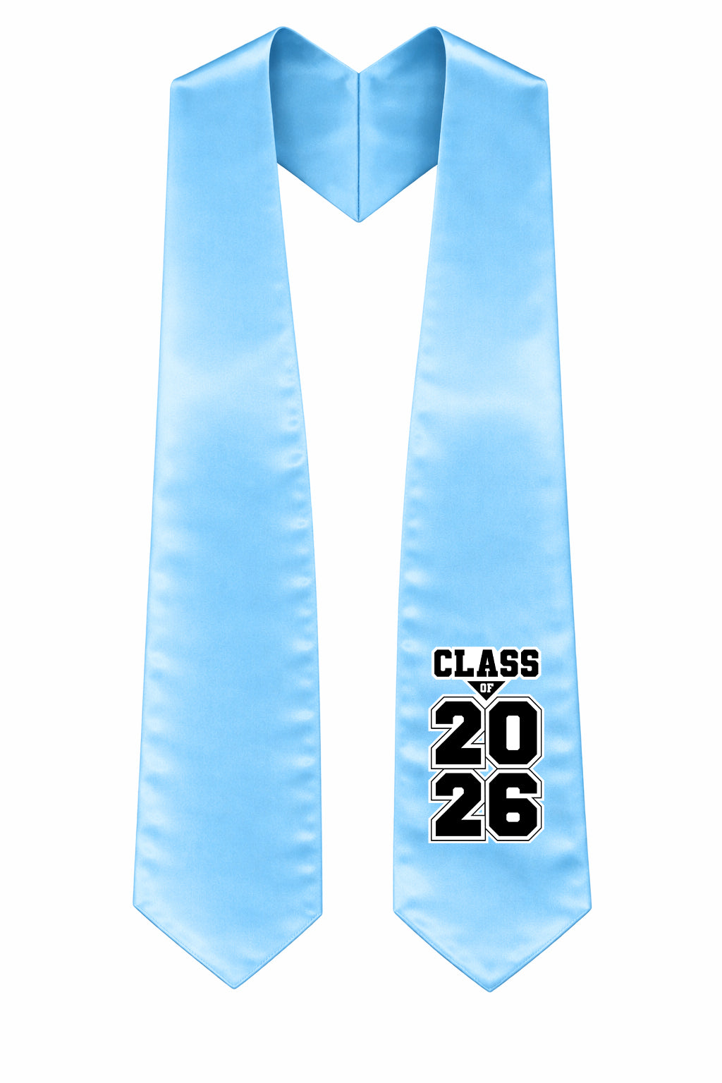 Light Blue "Class of 2025/2026" Graduation Stole