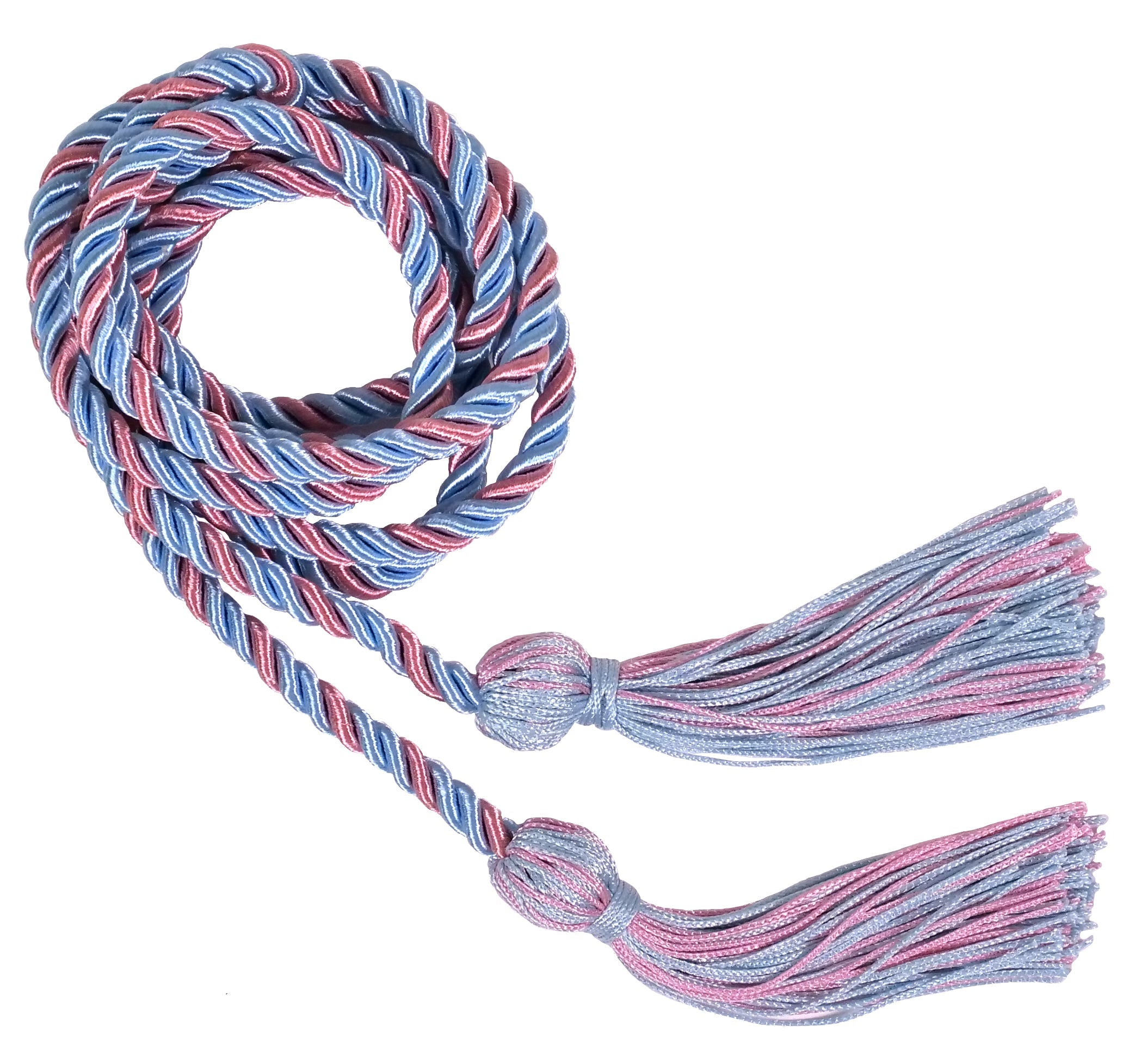 Light Blue and Pink Intertwined Graduation Honor Cord