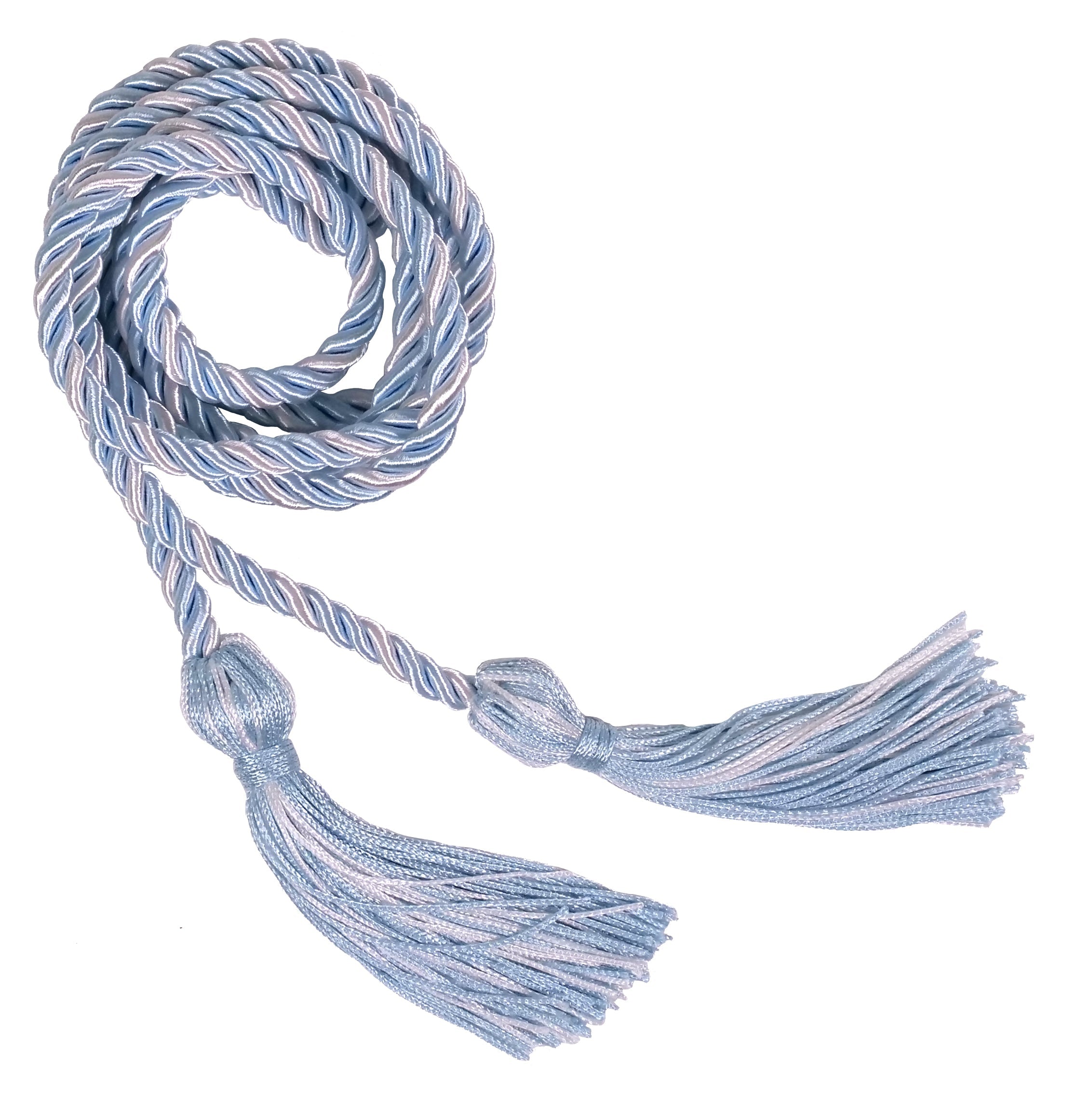 Light Blue and White Intertwined Graduation Honor Cord