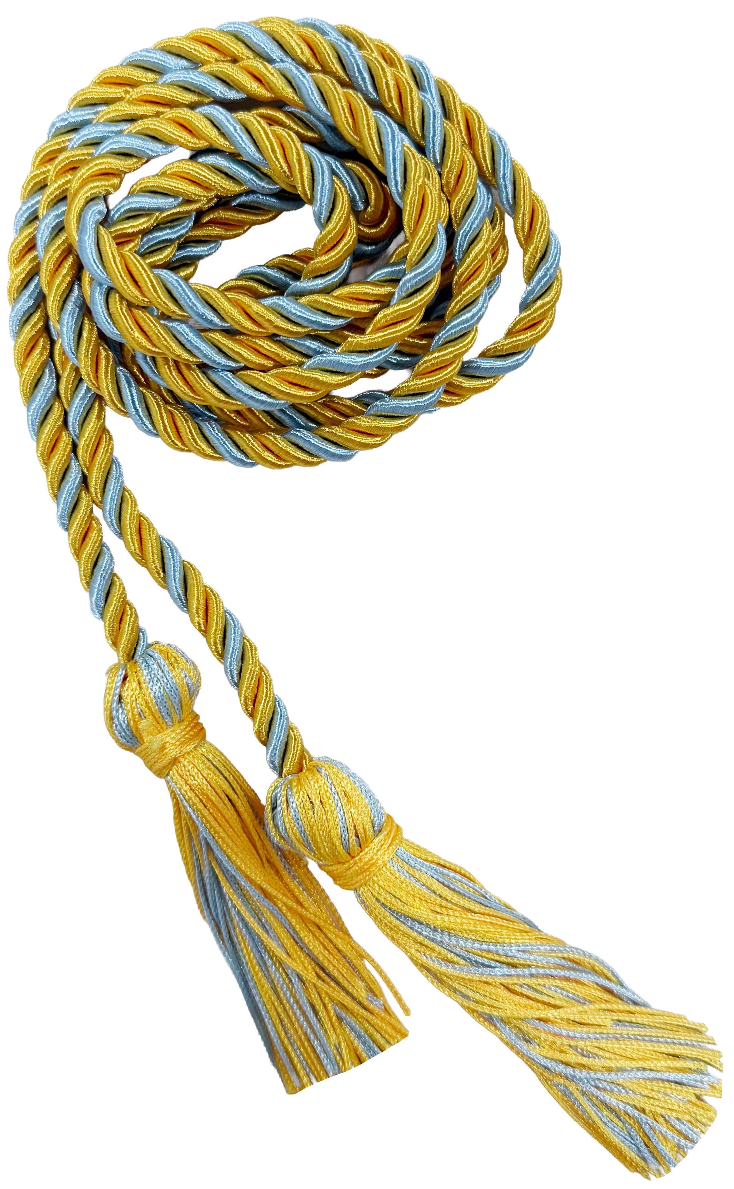 Light Blue & Gold Two Color Graduation Honor Cord