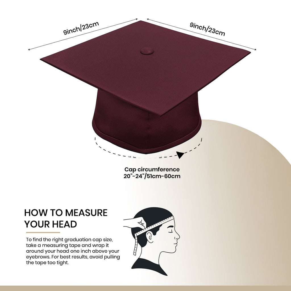 Matte Maroon Bachelors Cap