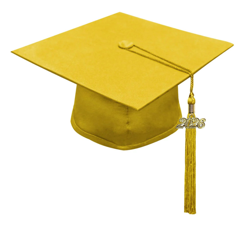 Matte Gold High School Cap & Gown
