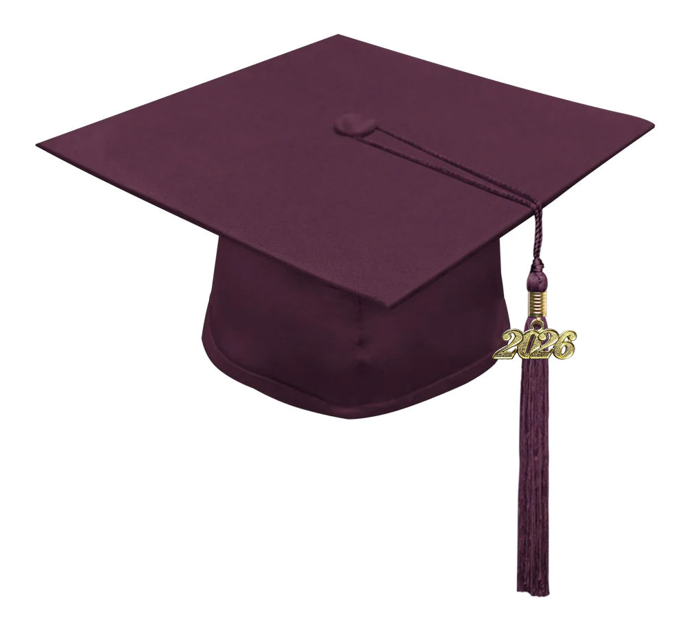 Matte Maroon Elementary Cap & Gown