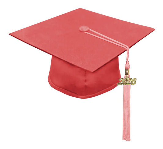 Matte Pink Kindergarten/Preschool Cap & Tassel