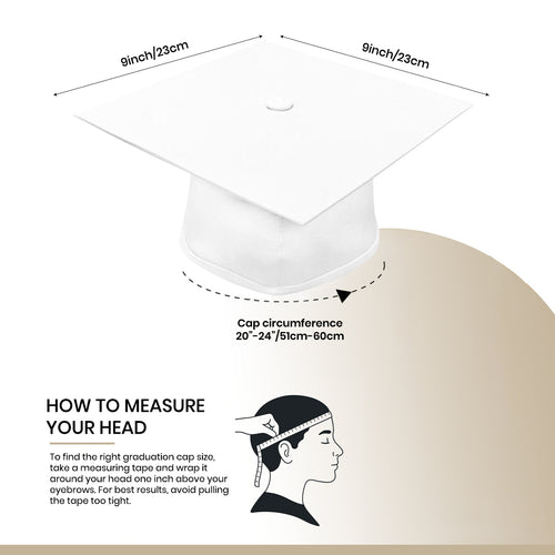 Matte White Bachelors Cap