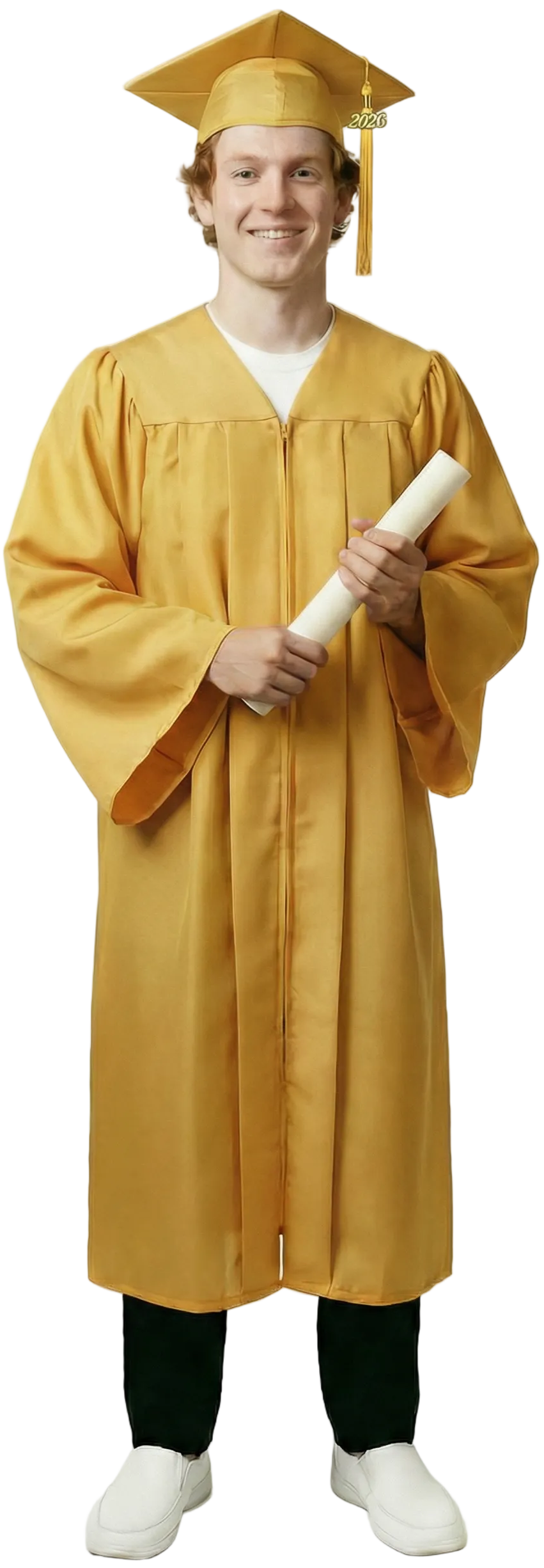 Matte Gold Bachelors Academic Cap & Gown