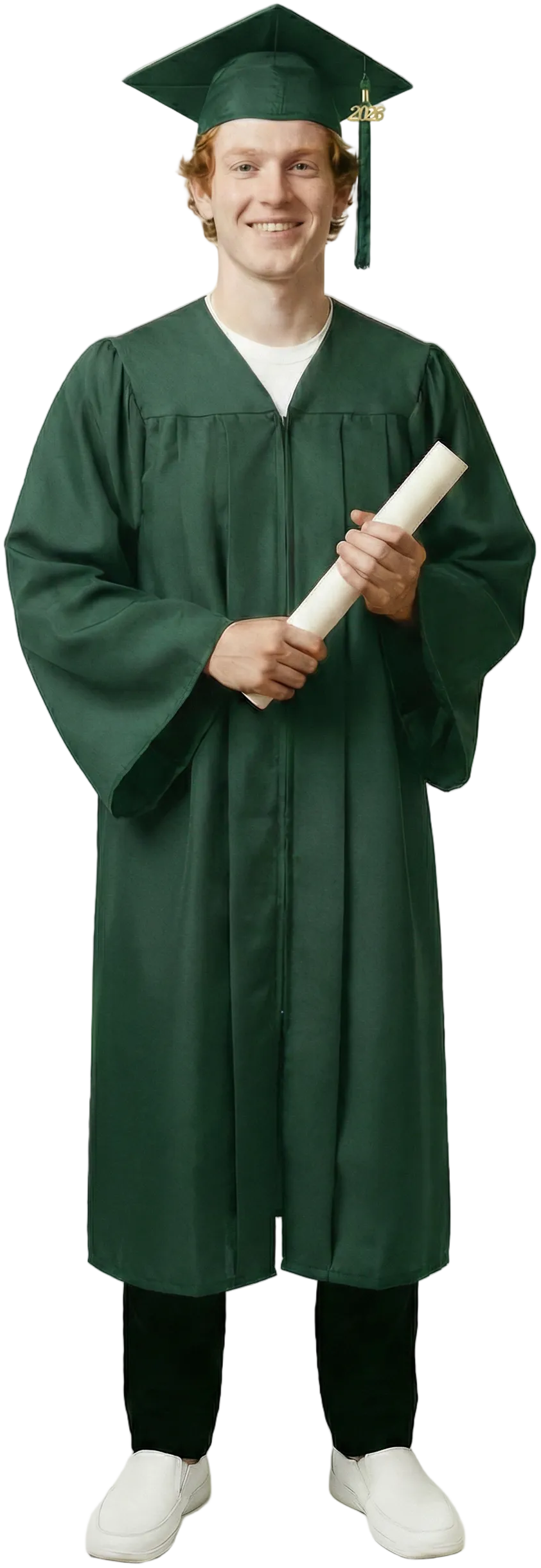 Matte Hunter Bachelors Cap & Gown