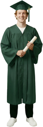 Matte Hunter Bachelors Cap & Gown