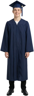 Matte Navy Blue Junior High/Middle School Cap & Gown