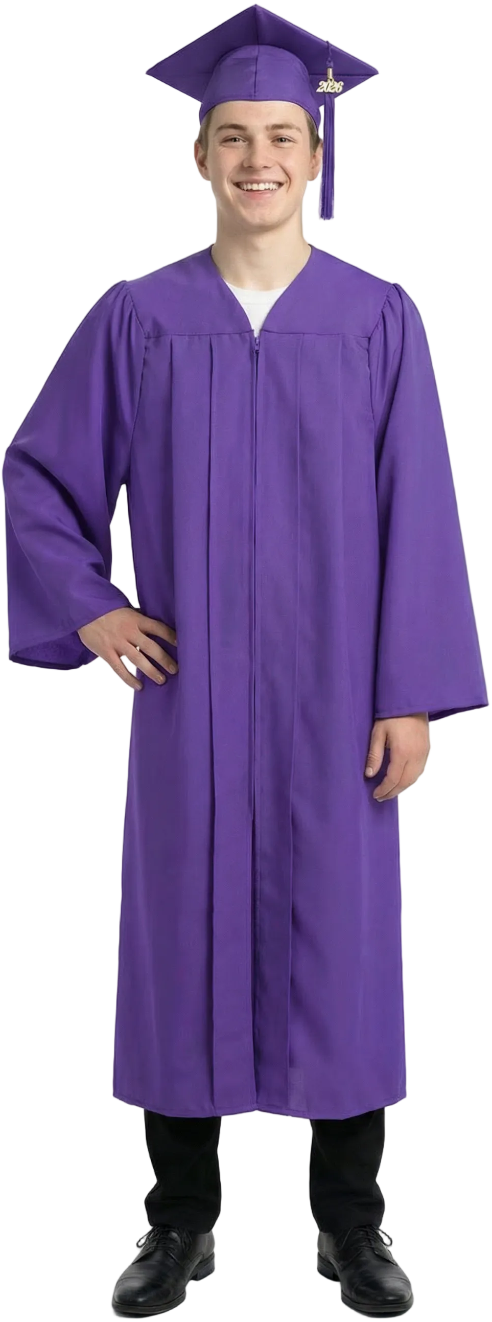 Matte Purple High School Cap & Gown