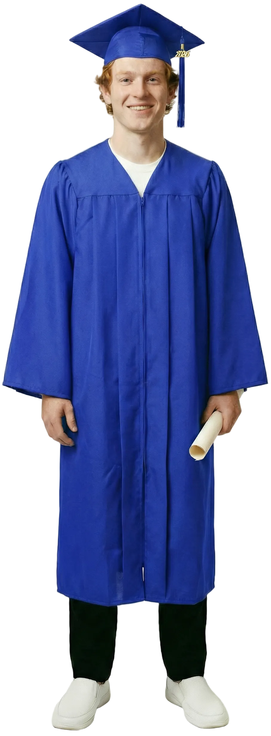 Matte Royal Blue Bachelors Academic Cap & Gown
