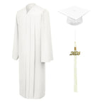 Matte White Bachelors Cap & Gown