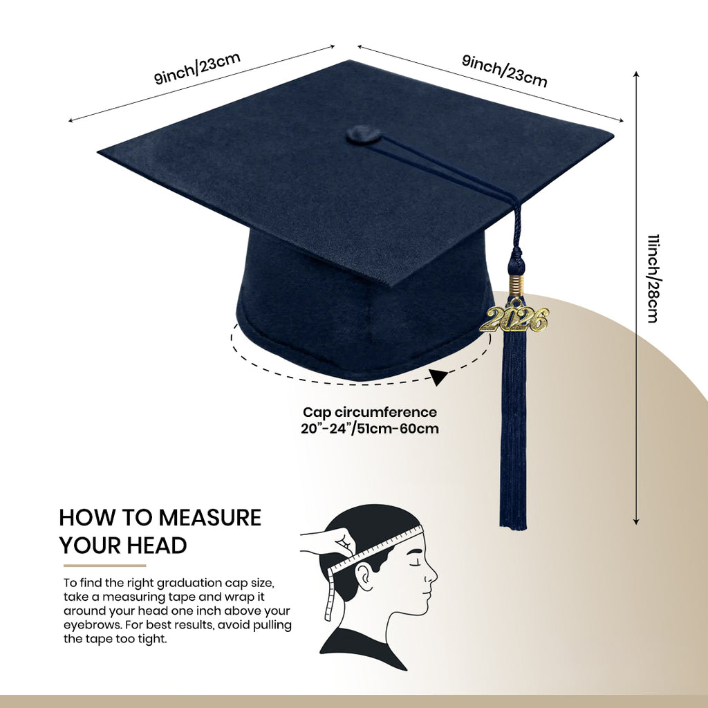 Matte Navy Blue Elementary Cap & Tassel