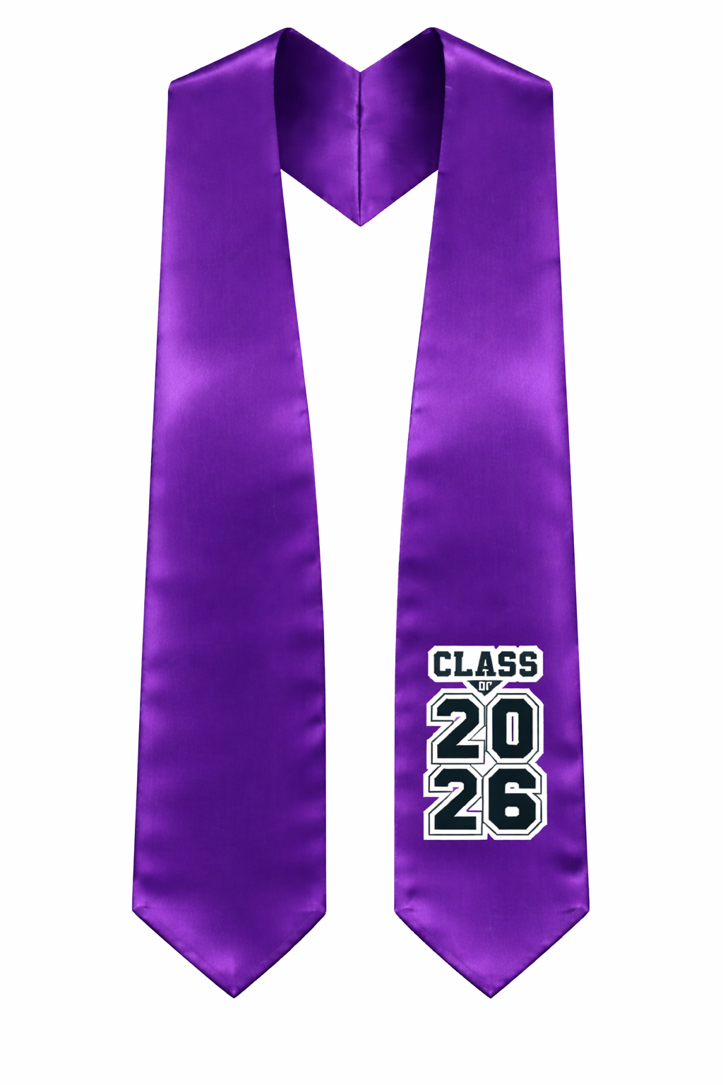 Purple "Class of 2025/2025" Graduation Stole