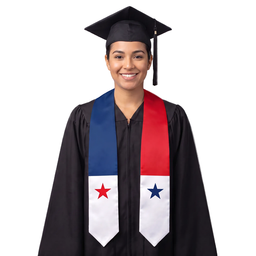 Panama graduation stole and flag sash for study abroad and international students