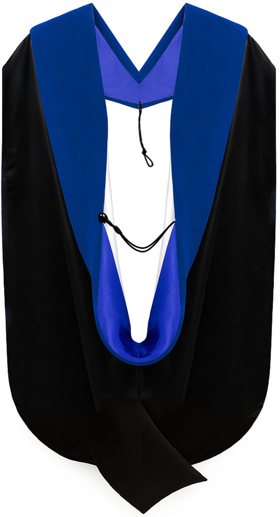 Phd Hood Royal Blue Velvet - Royal Blue & White
