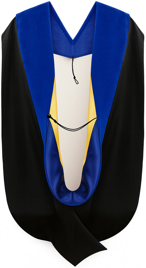 Phd Hood Royal Blue Velvet - Royal & Gold