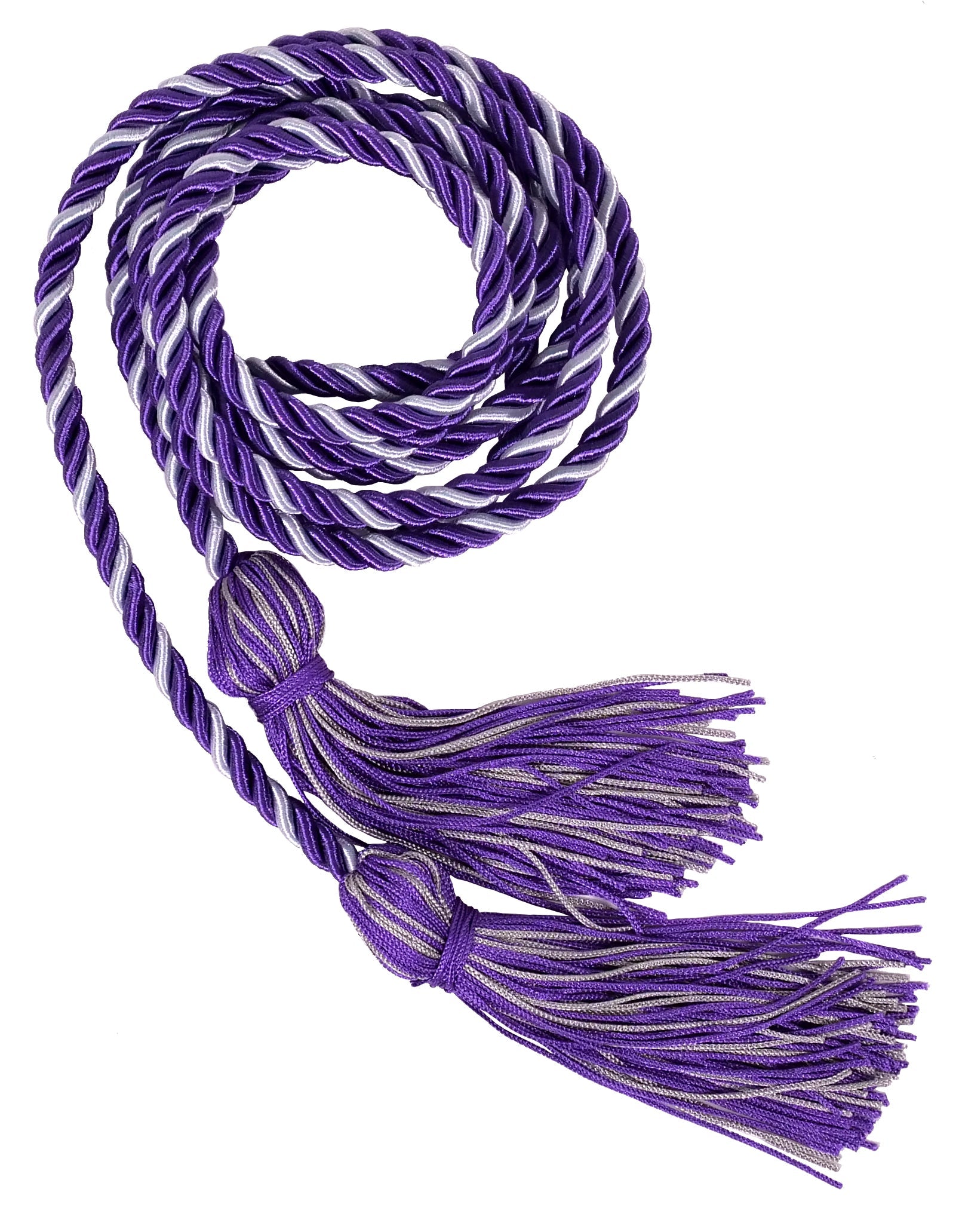 Purple and Silver Intertwined Graduation Honor Cord
