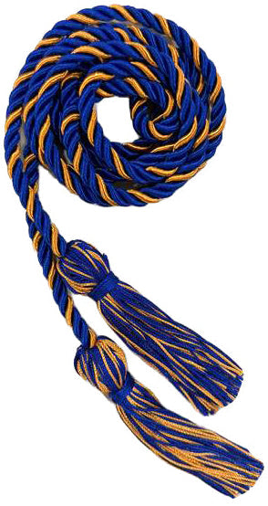 Royal Blue & Orange Two Color Graduation Honor Cord