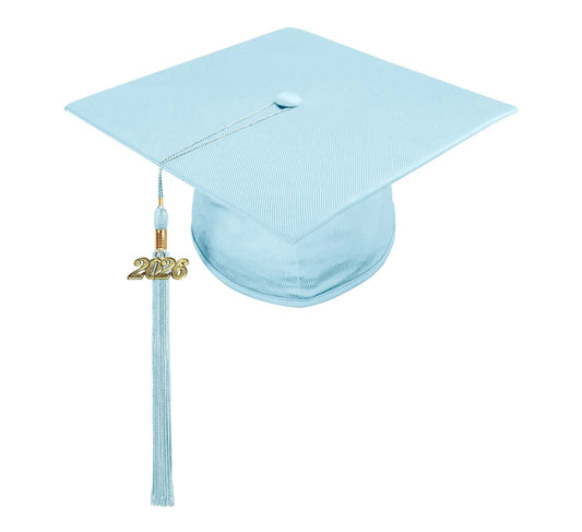 Shiny Light Blue Elementary Cap & Tassel