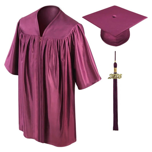 Shiny Maroon Kindergarten/Preschool Cap & Gown