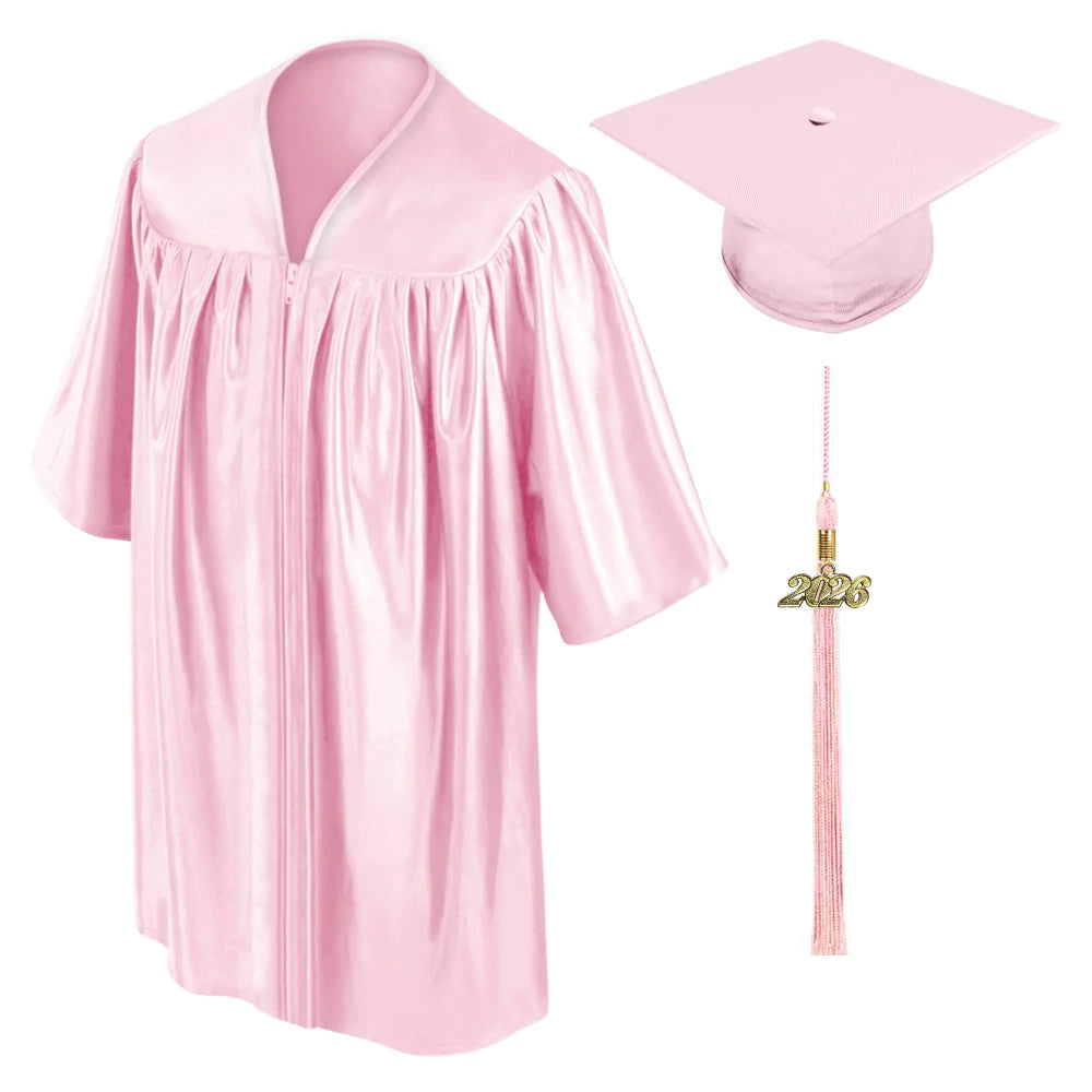 Shiny Pink Kindergarten/Preschool Cap & Gown