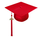 Shiny Red High School Cap & Tassel