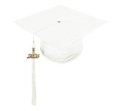 Shiny White Elementary Cap & Gown