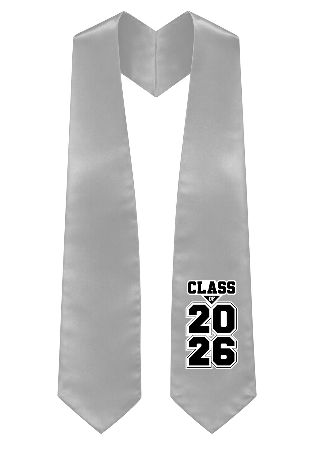 Silver "Class of 2025/2026" Graduation Stole