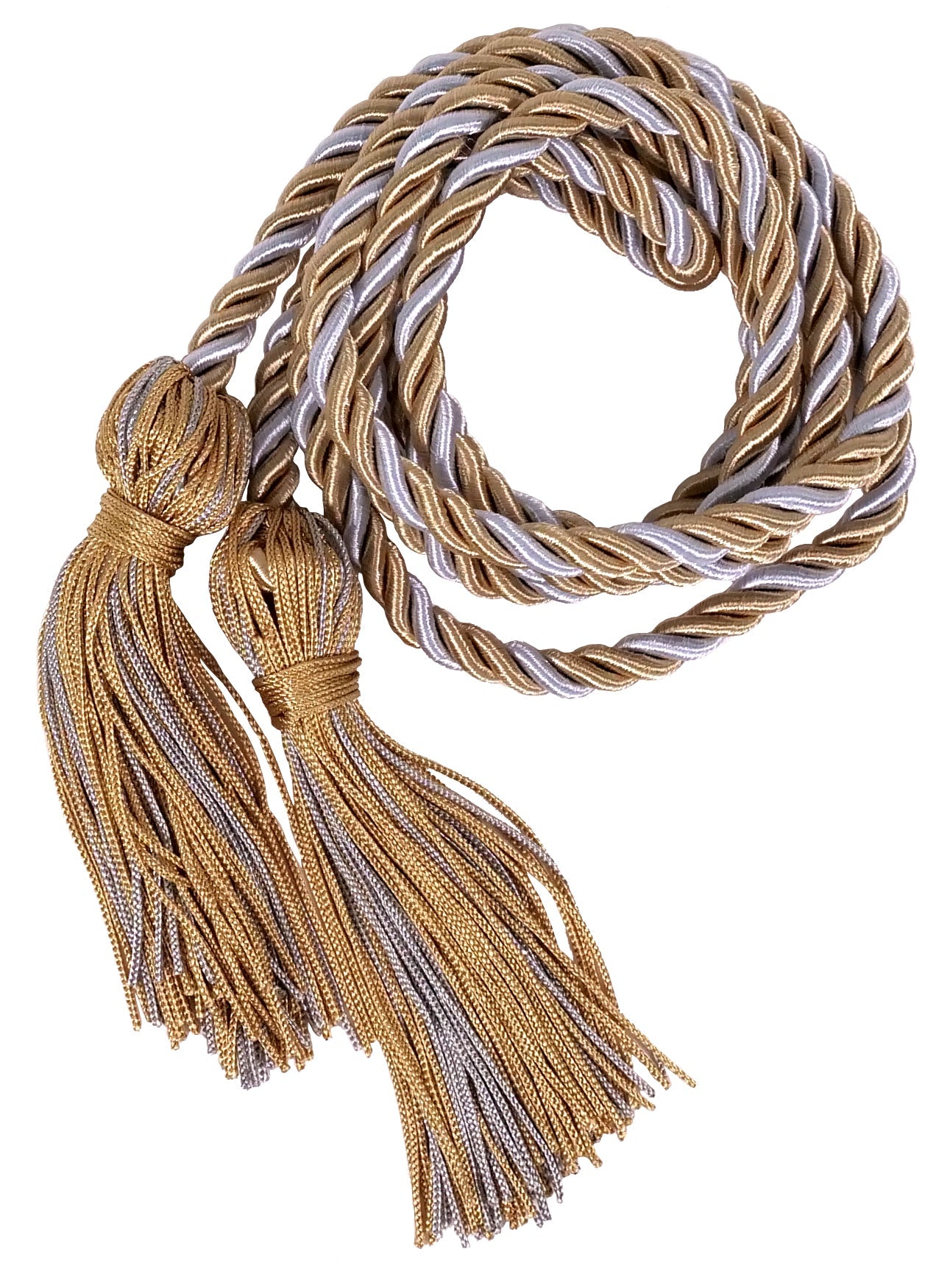 Antique Gold and Silver Intertwined Graduation Honor Cord
