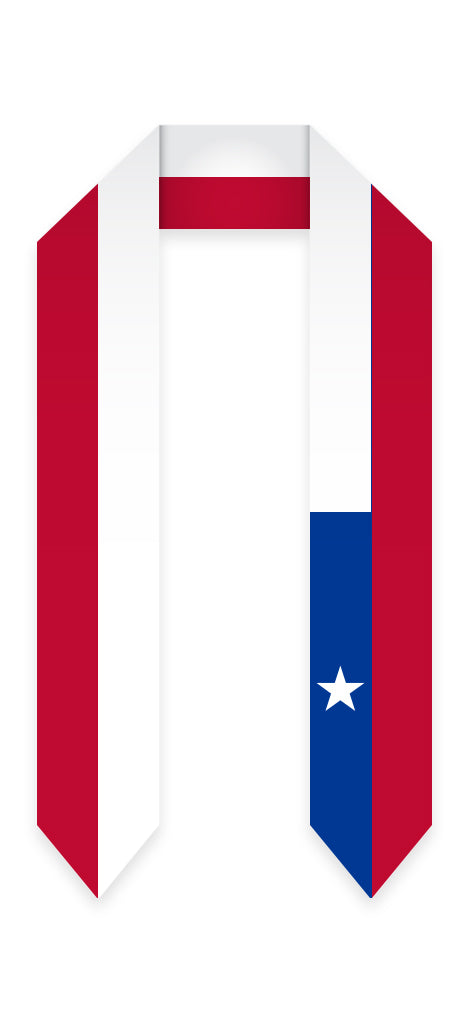 Chile Graduation Stole -  Chile Flag Sash