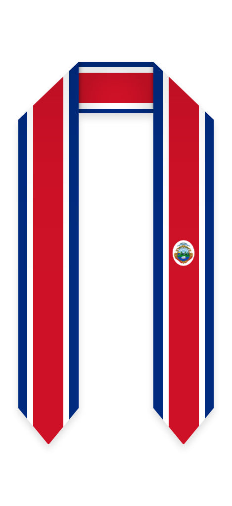 Costa Rica Graduation Stole - Costa Rican Flag Sash