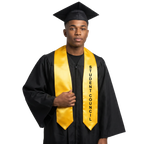Student council and class officer graduation stole with embroidered lettering